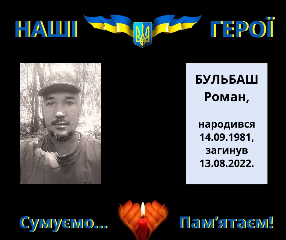 Навіки в пам’яті людській: Бульбаш Роман