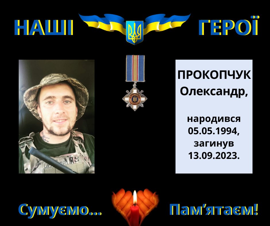 Навіки в пам’яті людській: Прокопчук Олександр