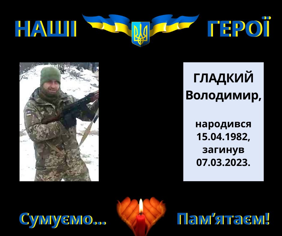 Навіки в пам’яті людській: Гладкий Володимир