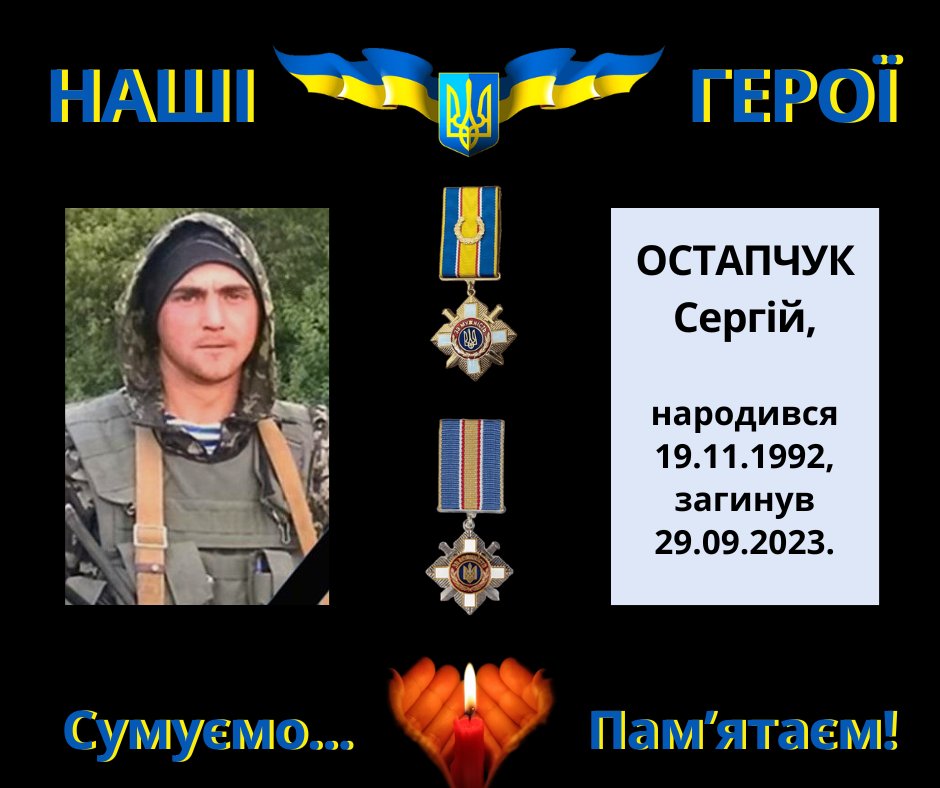 Навіки в пам’яті людській: Остапчук Сергій
