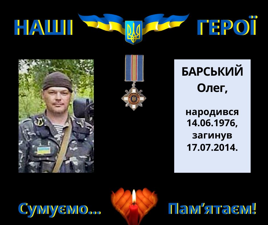 Навіки в пам’яті людській: Барський Олег