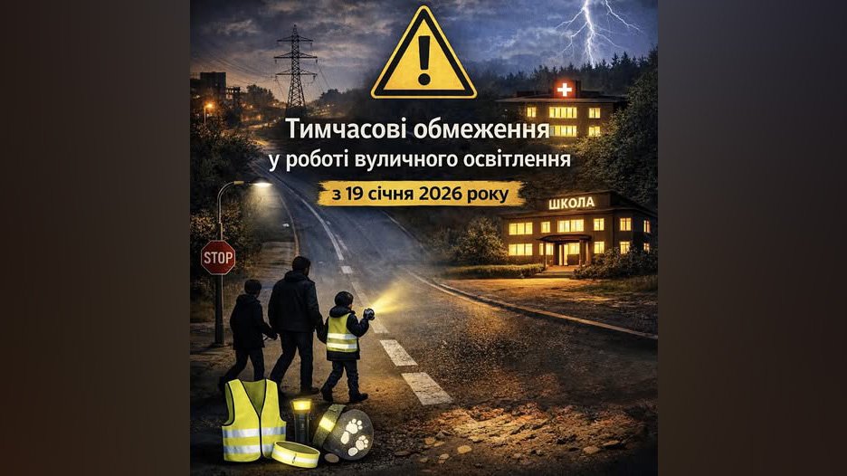 В Березанській громаді вимикають вуличне освітлення заради економії електроенергії