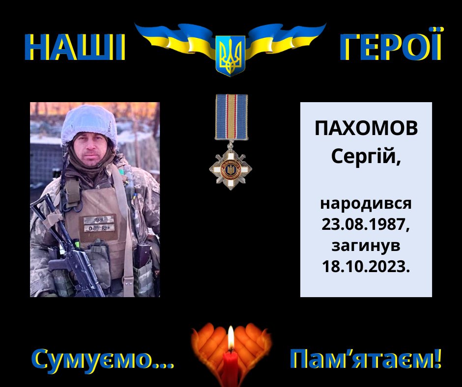 Навіки в пам’яті людській: Пахомов Сергій