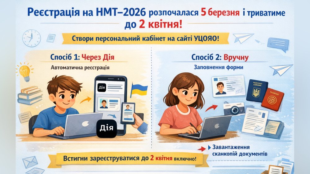 Встигніть зареєструватися на НМТ