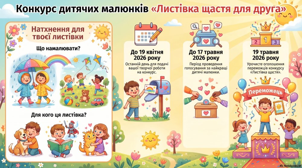 Конкурс дитячих малюнків «Листівка щастя для друга»