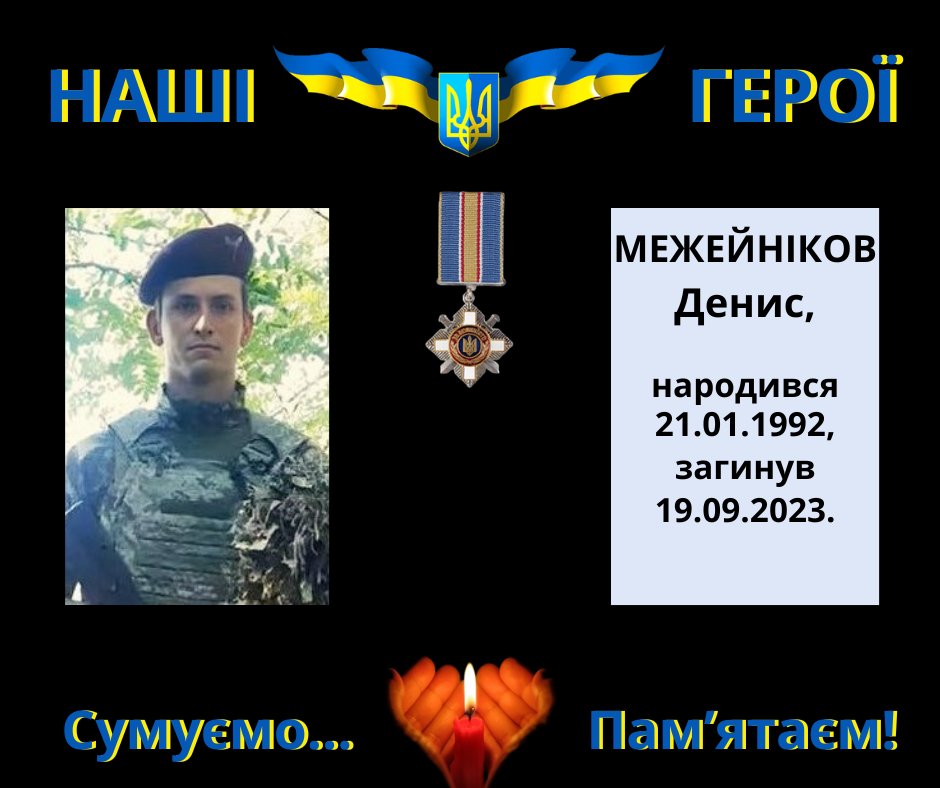 Навіки в пам’яті людській: Межейніков Денис