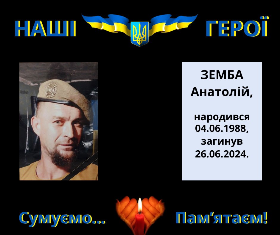 Навіки в пам’яті людській: Земба Анатолій