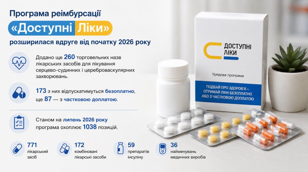 До програми «Доступні ліки» додали ще 260 торговельних назв лікарських засобів