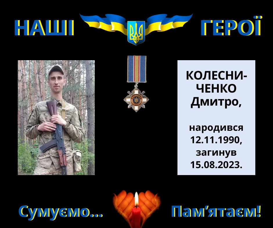 Навіки в пам’яті людській: Колесниченко Дмитро