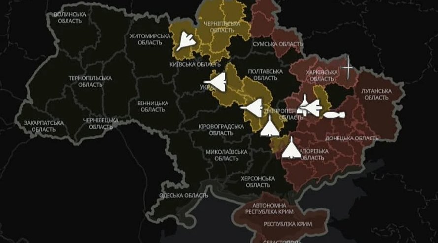 У застосунку «Повітряна тривога» з’явилася карта руху ворожих дронів і ракет